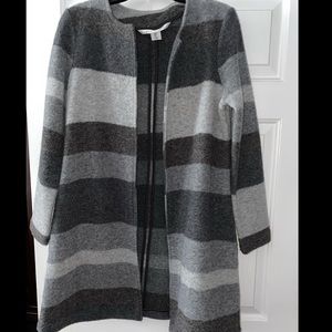 Long Open style wool coat